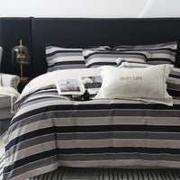 Thumbnail for Premium Grey White Marble Pattern Duvet Cover Set, 600TC Brushed Cotton Bedding Set