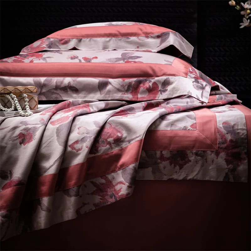 Luxury Grey Vintage Leopard Jungle High Grade Silky Soft Print Duvet Cover Set, 1400TC Egyptian cotton Bedding Set