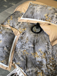 Thumbnail for American Nature Leaf Print Luxury Egyptian Cotton 1000TC Duvet Cover Bedding Set