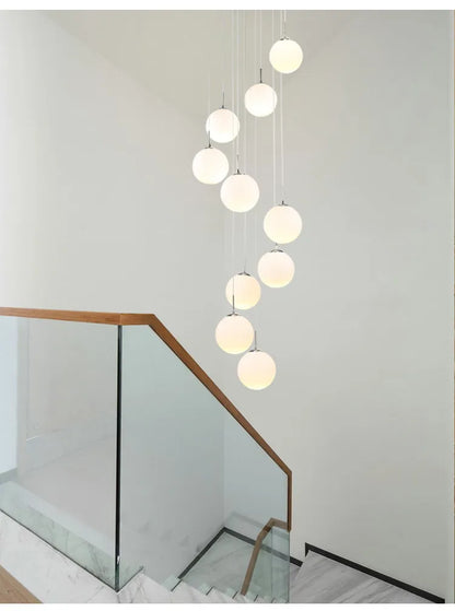 Stairs Lighting Modern Chandelier Loft Living Room Hotel Lobby Decorative