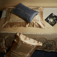 Thumbnail for Luxury Gold Orange Horse Lace Palace European Silky Duvet Cover, 1200TC Egyptian Cotton Bedding Set