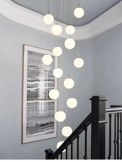 Stairs Lighting Modern Chandelier Loft Living Room Hotel Lobby Decorative
