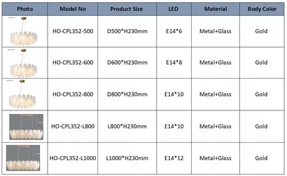 Luxury Feather Glasses Europe LED Lighting Chandeliers for Living Room