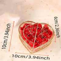 Thumbnail for White Red Rose Soap Flower Heart Decoration Valentine's Day Gift Wedding Artificial Flora