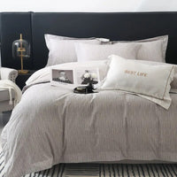 Thumbnail for Premium Grey White Marble Pattern Duvet Cover Set, 600TC Brushed Cotton Bedding Set