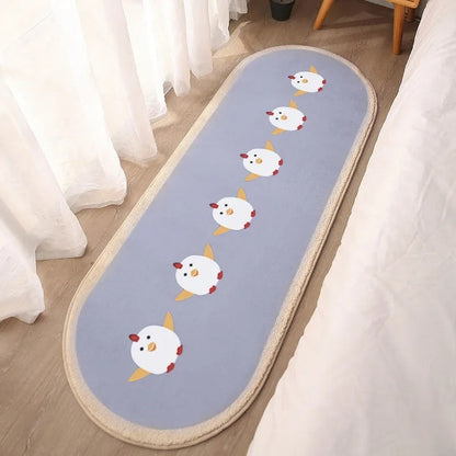 Little Duck Chicken Family Short Plush Rug Bedroom Carpet Kid's Baby Anti-slip