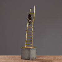 Thumbnail for Thinker Sitting On Gold Stairs Sculptures and Statues for Decoration