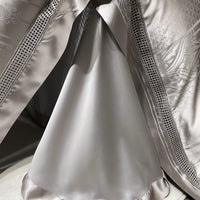 Thumbnail for Grey Gold Baroque Luxury Satin Jacquard Egyptian cotton 1000TC Duvet Cover Bedding Set