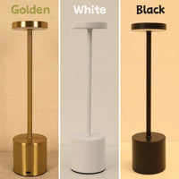 Thumbnail for White Gold LED Rechargeable Table Lamp Lighting Bedside Outdoor