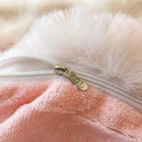 Thumbnail for Pink Blue Cozy Thickened Warm Faux Fur Velvet Fleece Plush Shaggy Duvet Cover Bedding Set