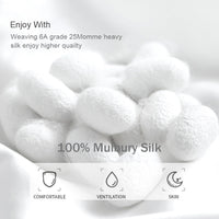 Thumbnail for Luxury Mulberry Silk White Red Duvet Cover Bedding Set