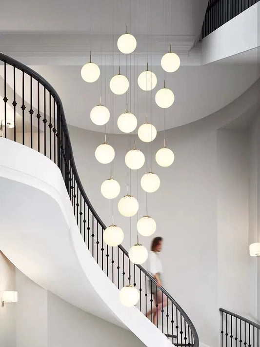 Stairs Lighting Modern Chandelier Loft Living Room Hotel Lobby Decorative