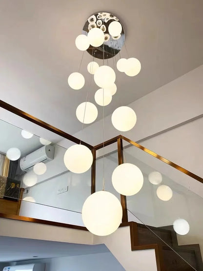 Stairs Lighting Modern Chandelier Loft Living Room Hotel Lobby Decorative