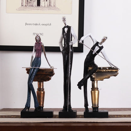 Modern Billiards Sport Sculpture Miniature Sculptures and Statues