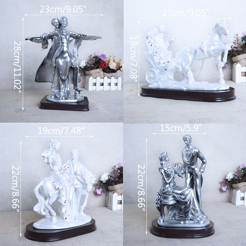 Nordic Love Couple Wedding Vintage Sculptures and Statues