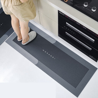 Nordic Grey Blue Rug for Kitchen Floor Absorbent Waterproof