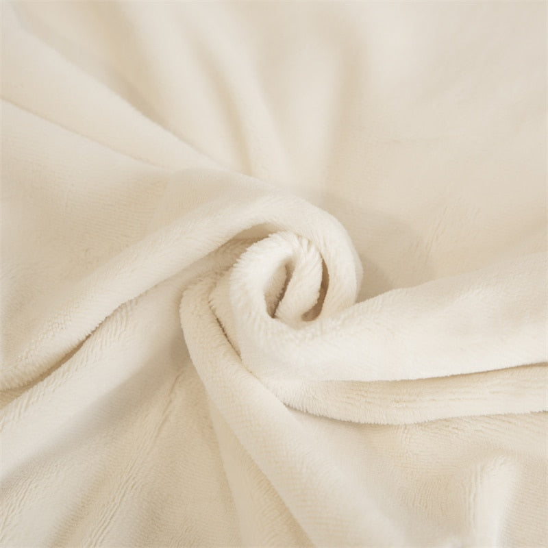 White Purple Rose Butterfly Super Soft Velvet Warm Cozy Duvet Cover Set, Fleece Fabric Bedding Set