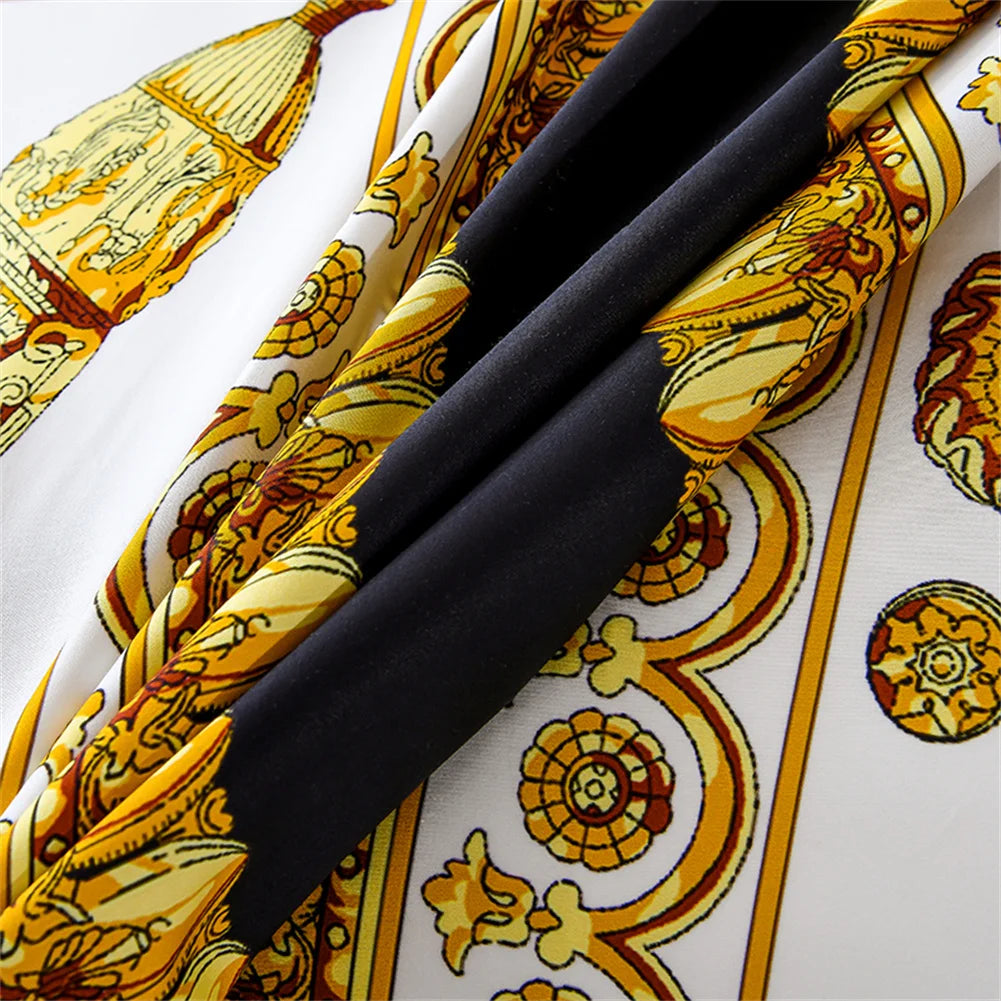 Gold Black Luxury European Baroque Linens Wedding Duvet Cover Set, 1200TC Egyptian Cotton Bedding Set