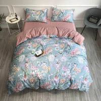 Thumbnail for European Flowers Birds Satin Egyptian Cotton Cozy Bedding Set