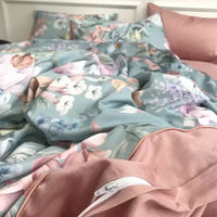 Thumbnail for European Flowers Birds Satin Egyptian Cotton Cozy Bedding Set