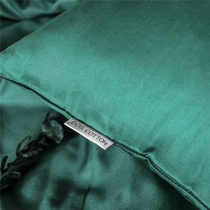 Nordic Green Emerald Burgundy Europe Premium Family Duvet Cover Set, 500TC Egyptian Cotton Bedding Set
