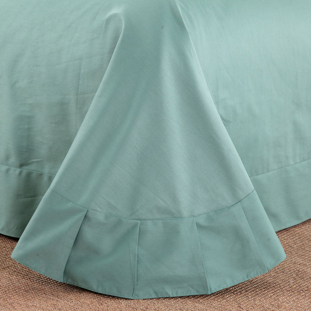 Nordic Green Turquoise Purple Family Duvet Cover Set, Egyptian Cotton Bedding Set