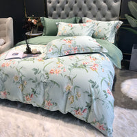 Thumbnail for Floral in the Garden Pastoral Leaves Floral Duvet Cover Set, 600TC Egyptian Cotton Bedding Set