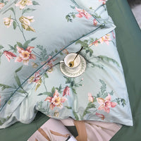 Thumbnail for Floral in the Garden Pastoral Leaves Floral Duvet Cover Set, 600TC Egyptian Cotton Bedding Set