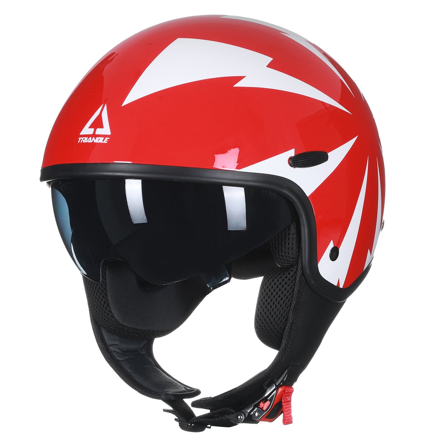 Red Black Matte Half Motorcycle Helmets Scooters Half Face Moto Sport