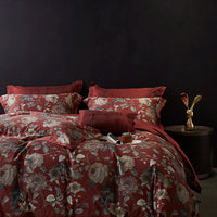 Thumbnail for Flower Pattern Vintage American Digital Printing Luxury 1400TC Egyptian Cotton Duvet Cover Bedding Set