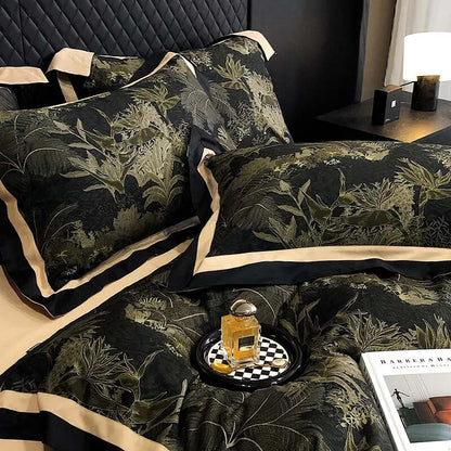 Vintage American Plant Flowers Print Art Duvet Cover Set, 1000TC Egyptian Cotton Bedding Set