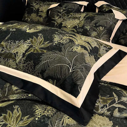 Vintage American Plant Flowers Print Art Duvet Cover Set, 1000TC Egyptian Cotton Bedding Set