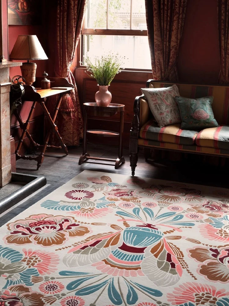 Vintage Floral Large Area Cozy Rug Carpet Living Room Home Decoration