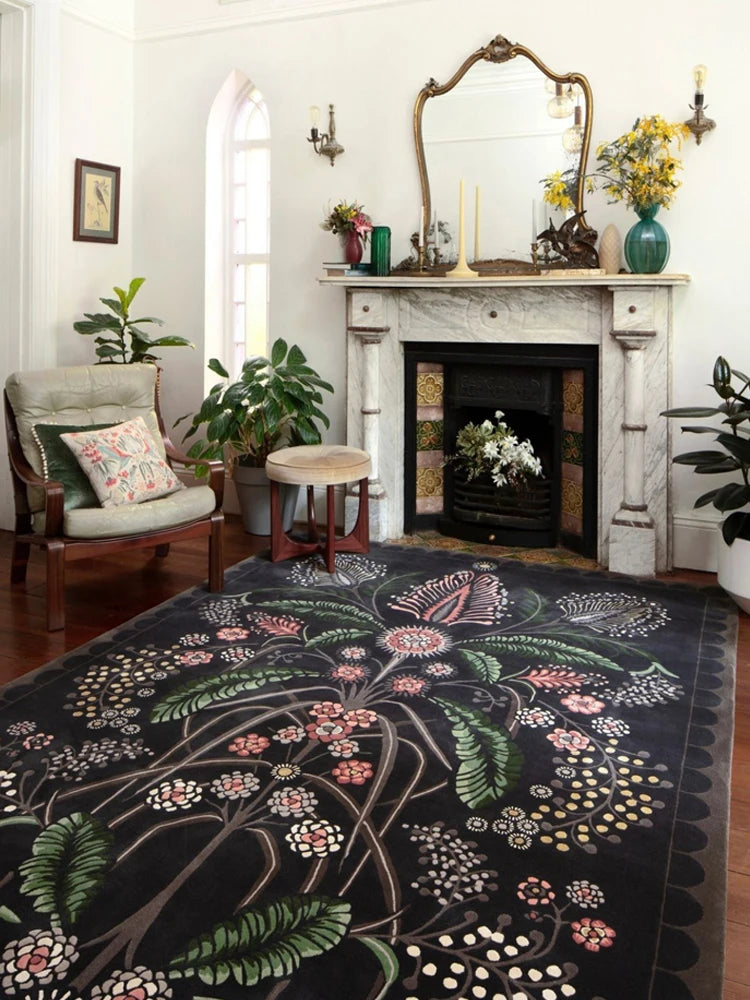 Vintage Floral Large Area Cozy Rug Carpet Living Room Home Decoration