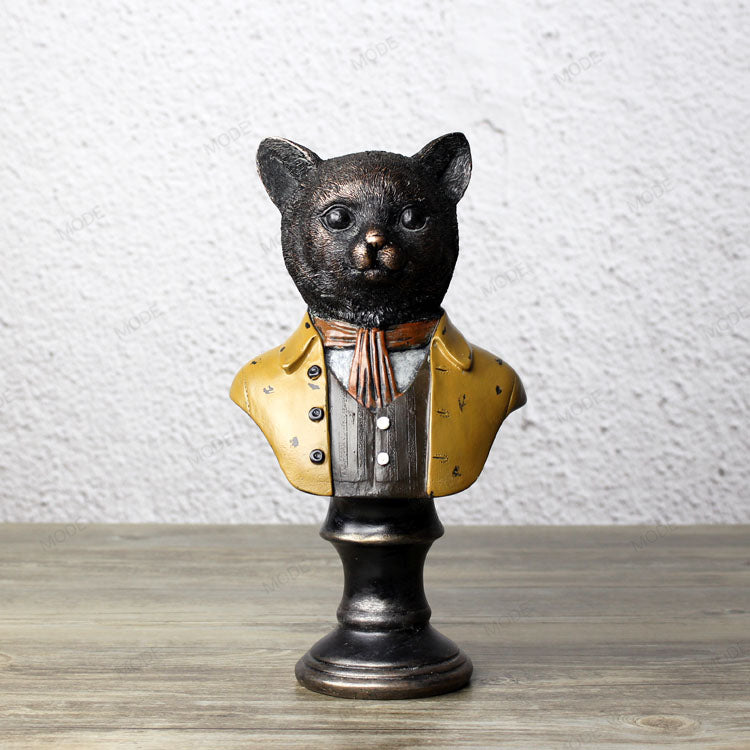 Vintage Cat Deer Sculptures and Statues Resin Statue decoration crafts