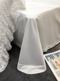 Thumbnail for White Romantic Big Lace Edge Princess Wedding Ruffles Duvet Cover Set, 1000TC Egyptian Cotton Bedding Set