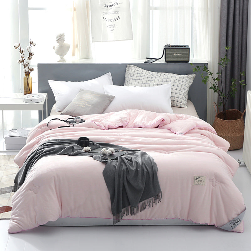 White Pink Hotel Grade Luxury 100%Cotton Ultra Soft Comforter 
 Hypoallergenic for Kids Adults