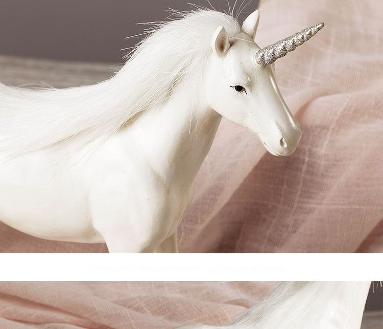 White Unicorn Sculptures and Statues Crafts American Style