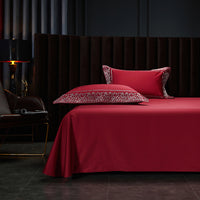 Thumbnail for Luxury Red Wine Silver Leopard Print Euro Embroidered Duvet Cover Set, Egyptian Cotton 1000TC Bedding Set