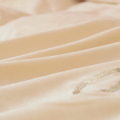 Pink White Bunny Rabbit Girls Crystal Velvet Kids Duvet Cover Set, Fleece Fabric Bedding Set