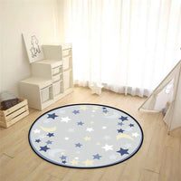 Thumbnail for Children Star Moon Round Printed Velvet Non Slip Rugs and Carpets