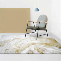 Thumbnail for Marble Pattern White Gold Nordic Rugs and Carpets for Bedroom