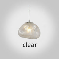 Thumbnail for Premium Clear Smoky Cloud Grey Blown Glass Chandelier Lighting Hanging Lamp Decorative