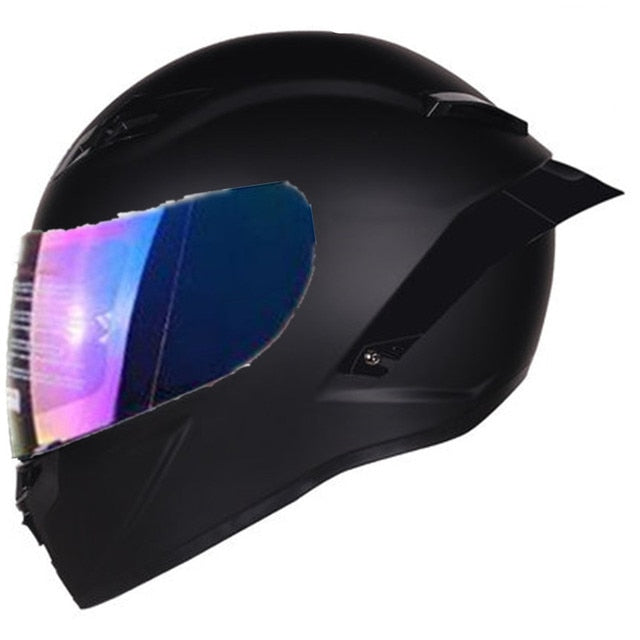 Black Matte Gloss Full Face Motorcycle Helmets XL Sport Outdoor