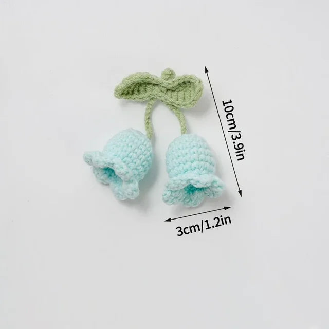 Cute Crochet Flowers keychain Hanging Decoration Wedding Gift Artificial Flora