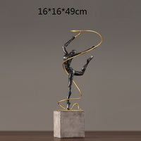 Thumbnail for Retro Ballet Girl Figurines Gymnastics Sport Sculptures and Statues Handcraft
