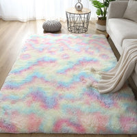 Thumbnail for Pink Grey Classic Carpet Shaggy Rugs for Children Soft Mat Living Room