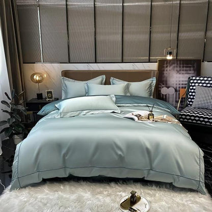 Premium White Grey Long Striped Hotel Grade Duvet Cover Set Egyptian Cotton 600TC Bedding Set
