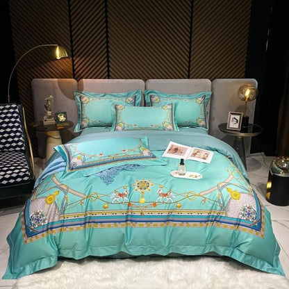 Garden Tree Leaves Tropical Egyptian Cotton 800TC Duvet Cover Bedding Set