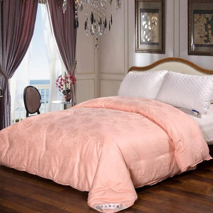 White Pink Breathable Reversible Comforter for All Season Premium Quality Ultra Soft